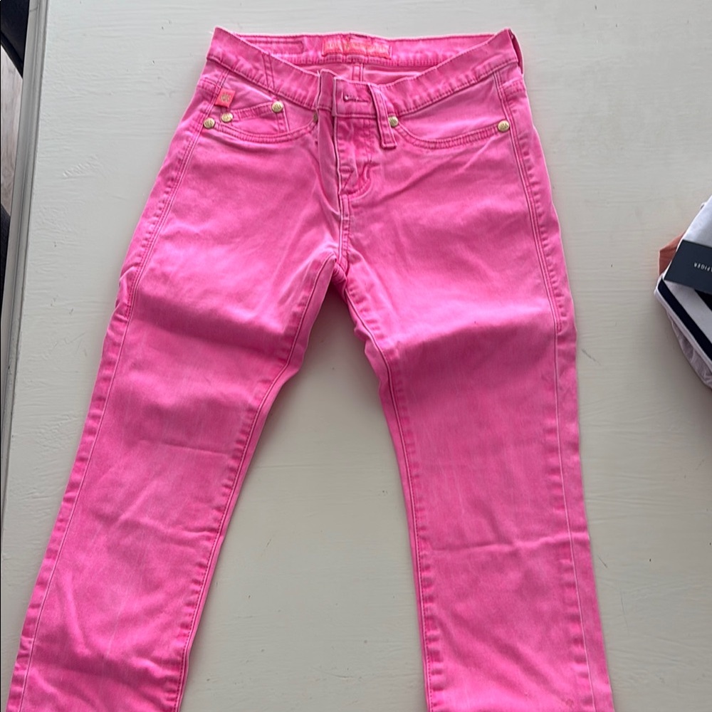 Vibrant Pink Denim Jeans